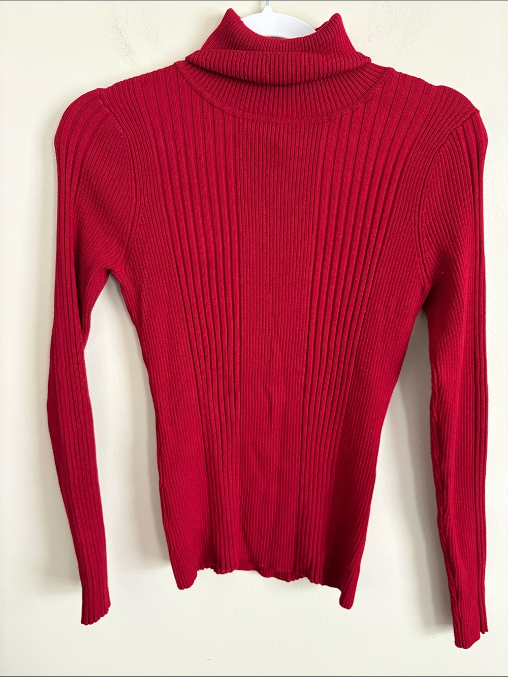 United States Sweaters Red Ribbed Turtleneck
